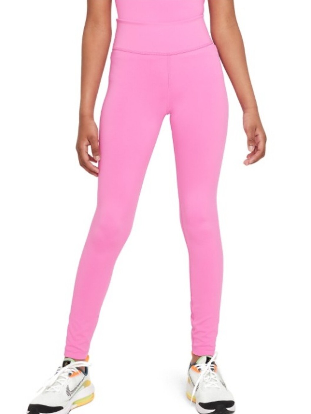 Nike Youth Girls One Dri-FIT Athletic Leggings Pink Size Large